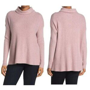Cyrus turtle neck OVERSISE blush pink sweater, long sleeve, rib knit